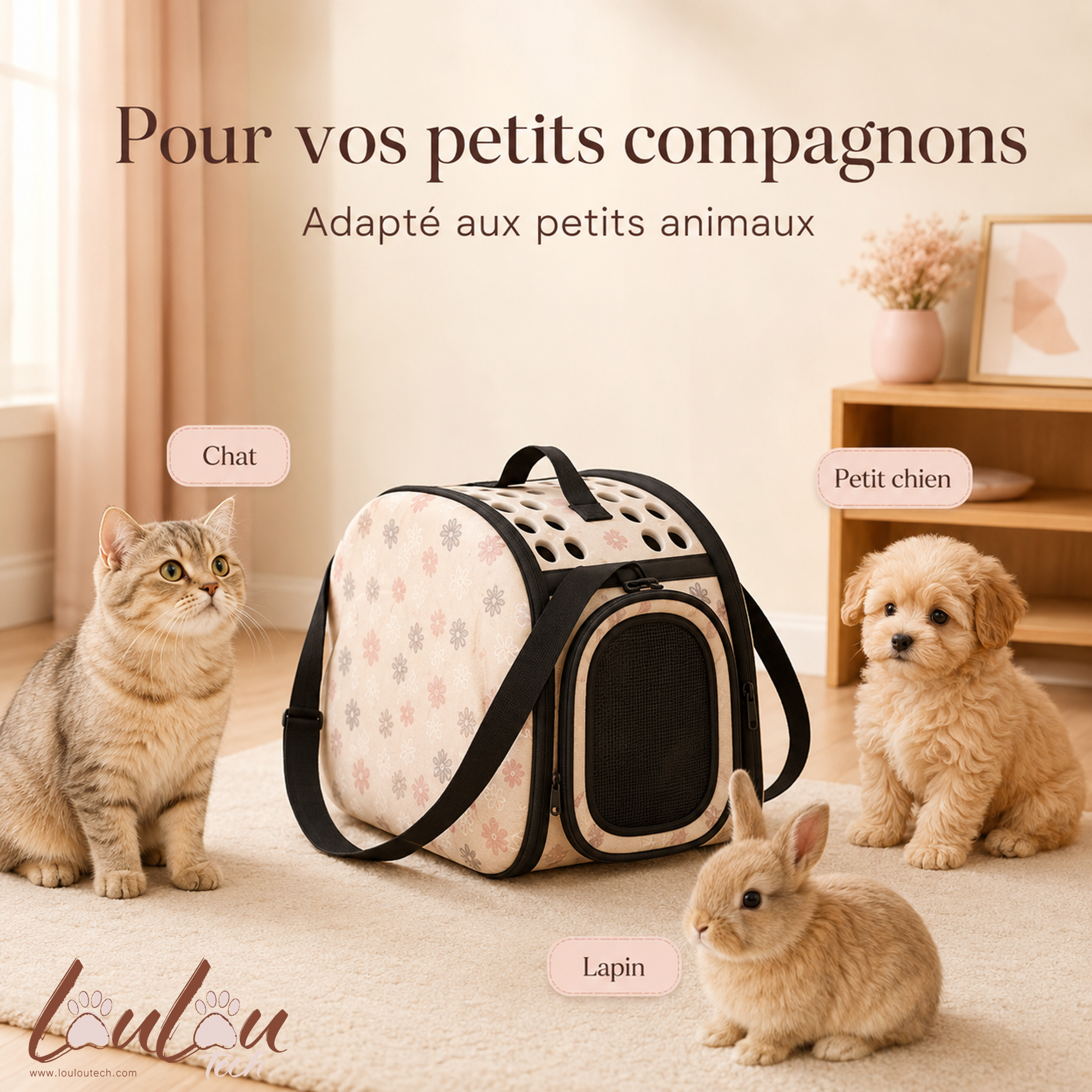 Sac de Transport Respirant en Bandoulière XLeiPet