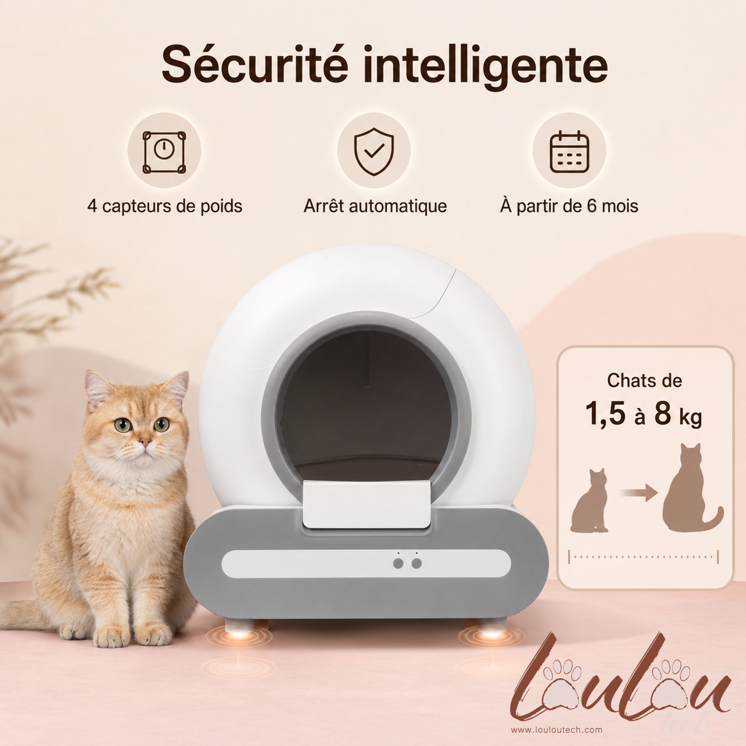 Maison de Toilette Intelligente et Autonettoyante DOEL T25 avec Contrôle par Application