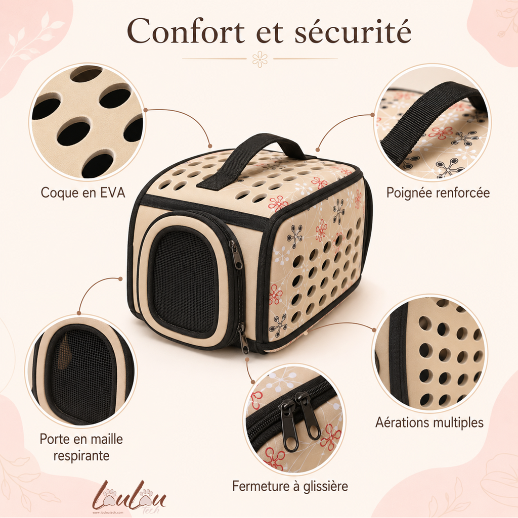Sac de Transport Respirant en Bandoulière XLeiPet