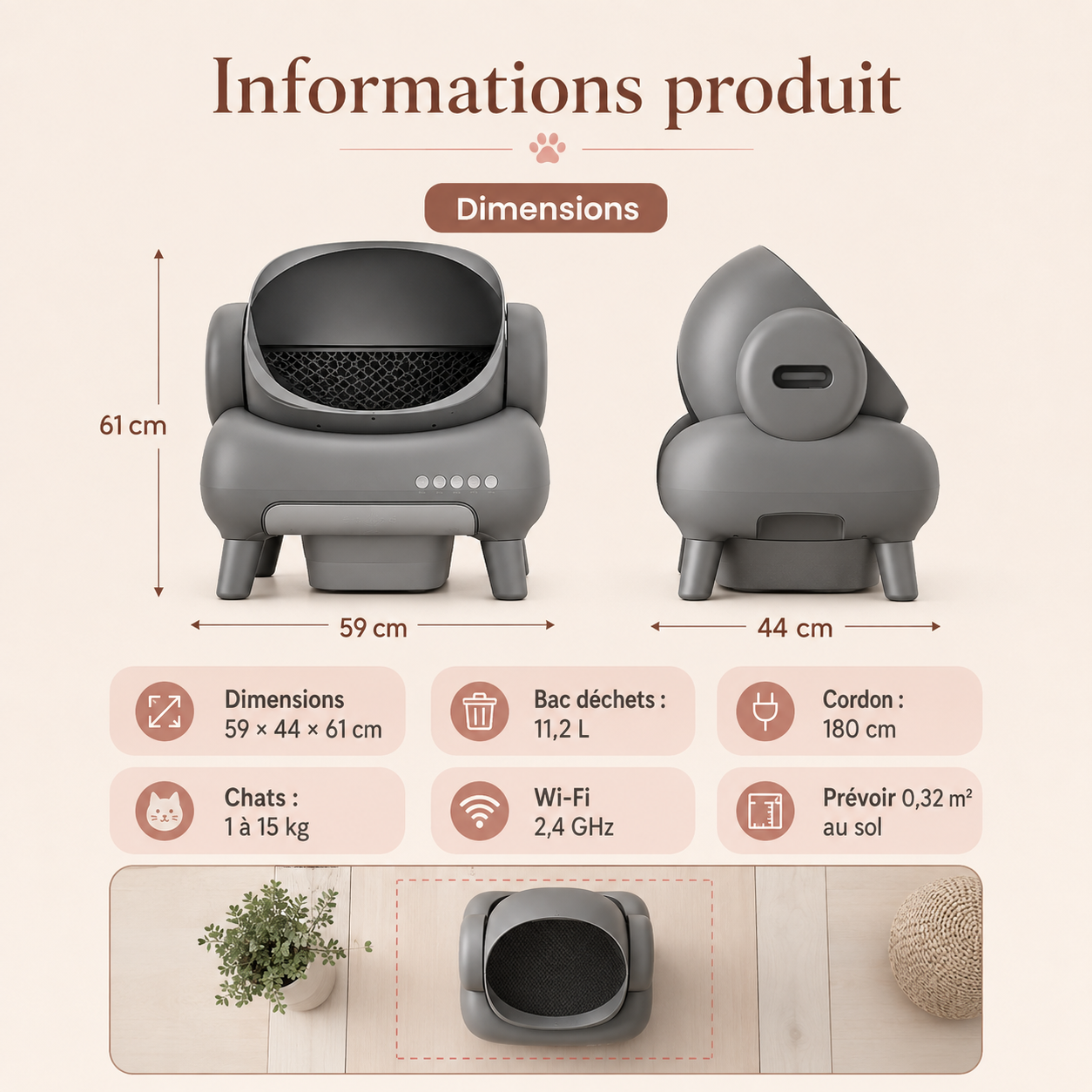 Neakasa M1 – Intelligente selbstreinigende Katzentoilette mit App-Steuerung
