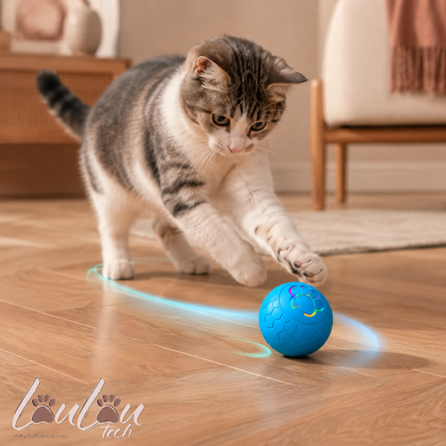 Automatischer interaktiver Tierball – Wiederaufladbar mit Sprungfunktion &amp; RGB-Licht