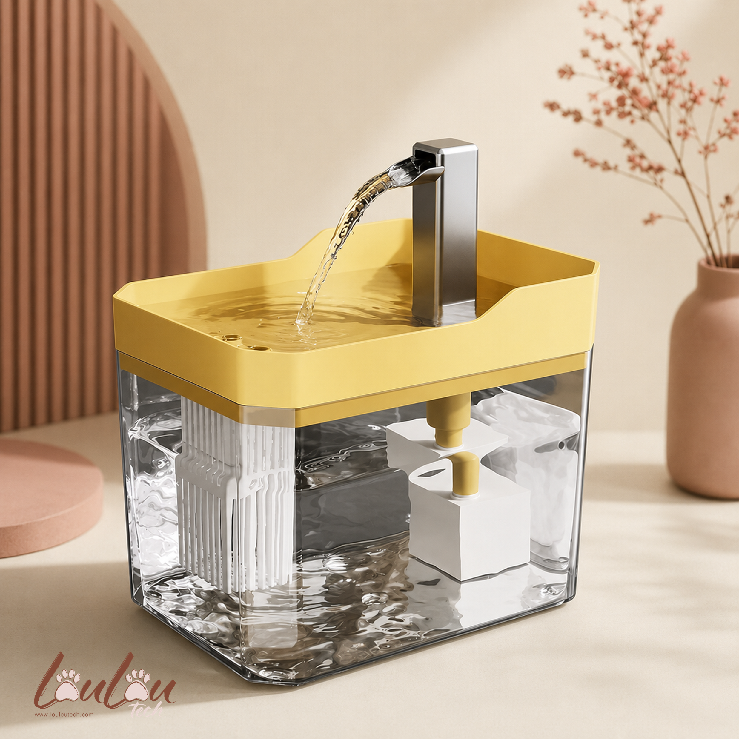 Fontaine à eau automatique silencieuse pour chats et chiens