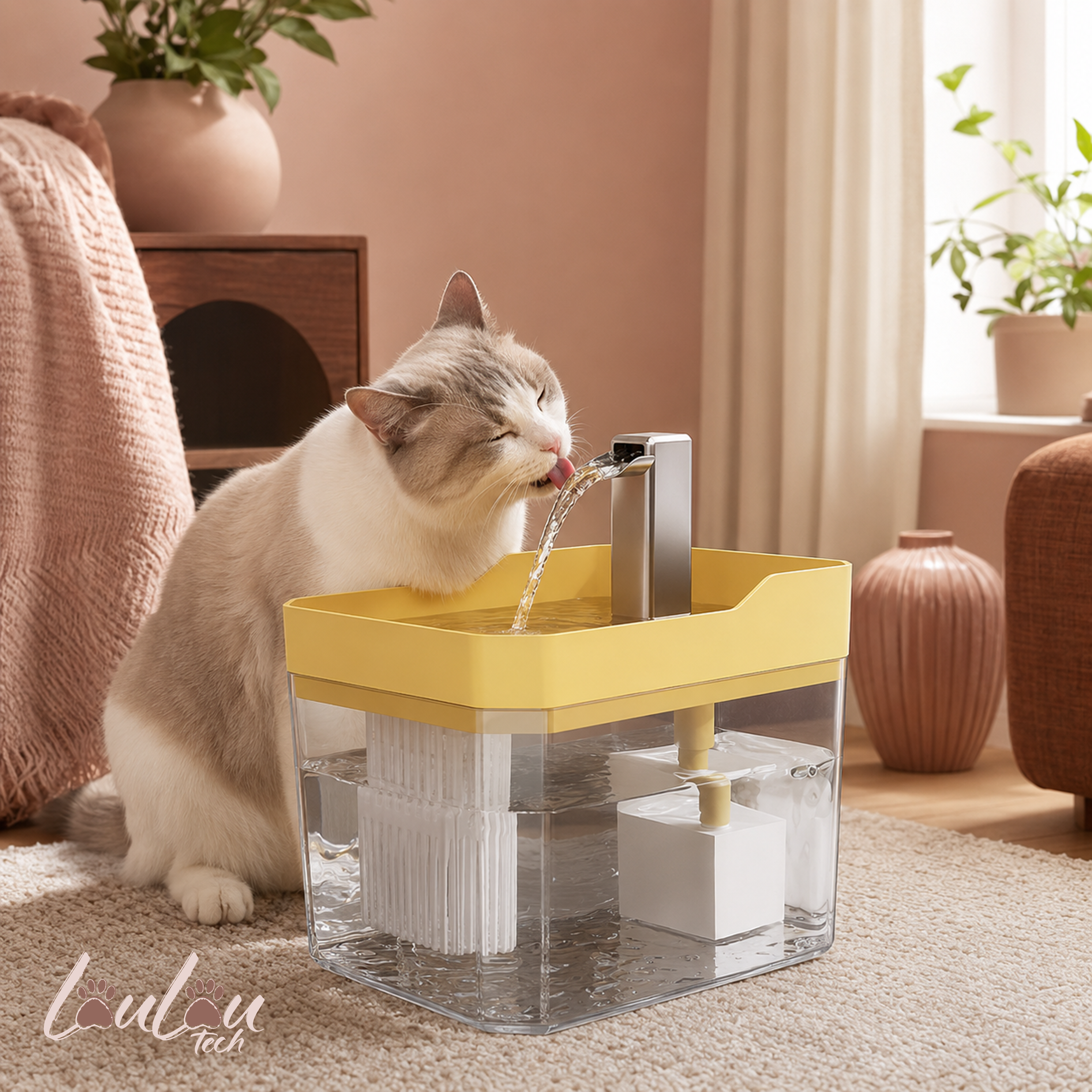 Fontaine à eau automatique silencieuse pour chats et chiens