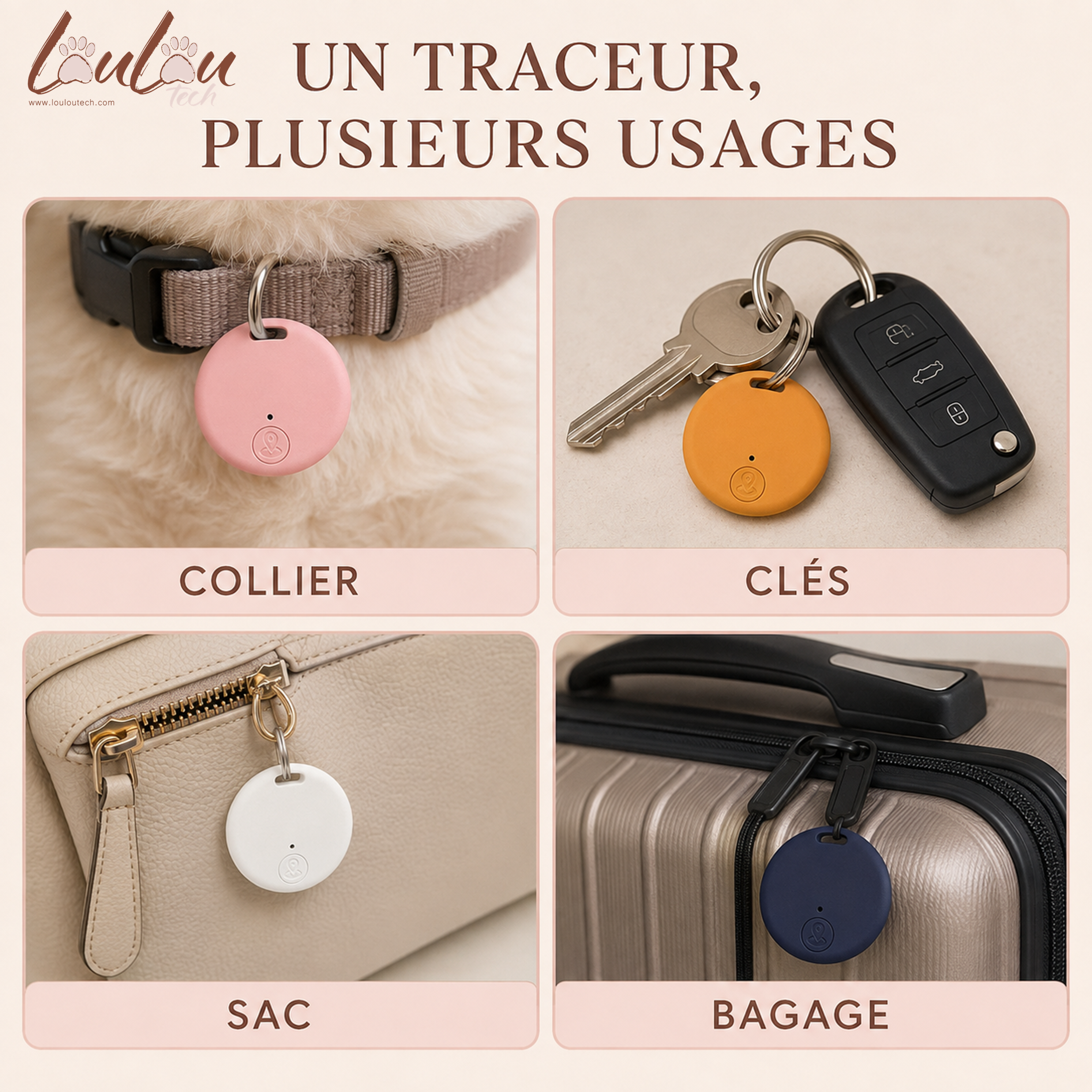 Mini Bluetooth Anti-Lost Tracker for Belongings and Pets