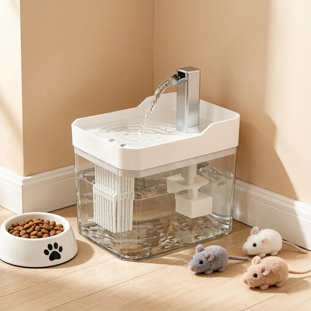 Automatischer Trinkbrunnen für Katzen mit Trockenlaufschutz