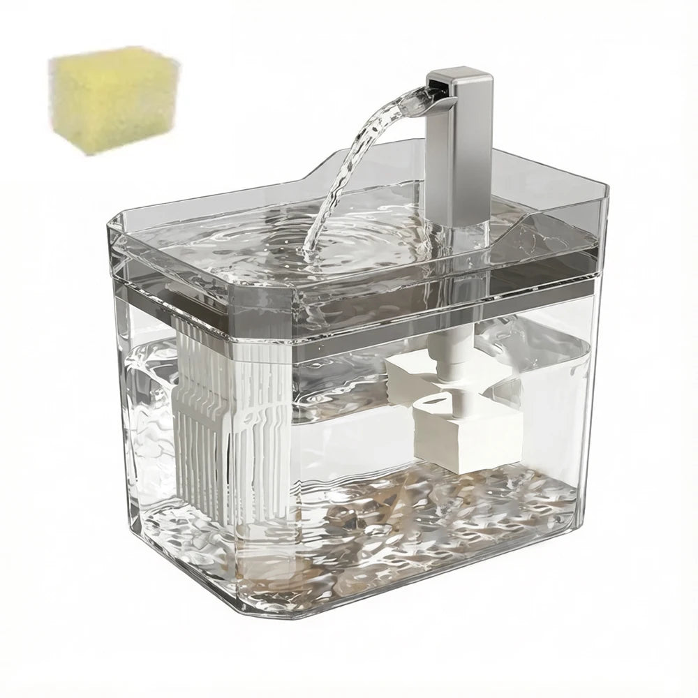 Fontaine à eau pour chat avec filtre, coloris gris