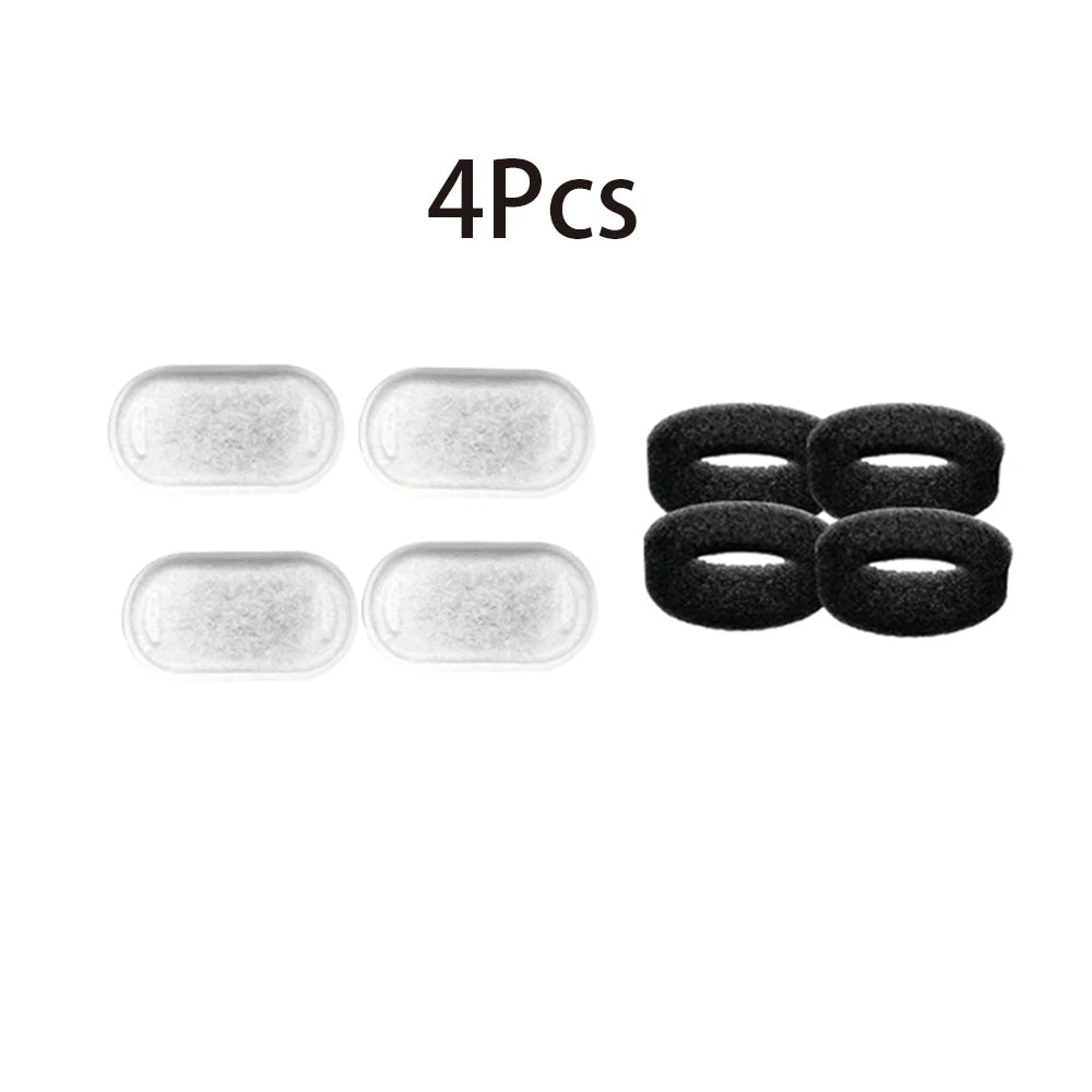 Pack of 8 filters and 8 sponges for water fountain