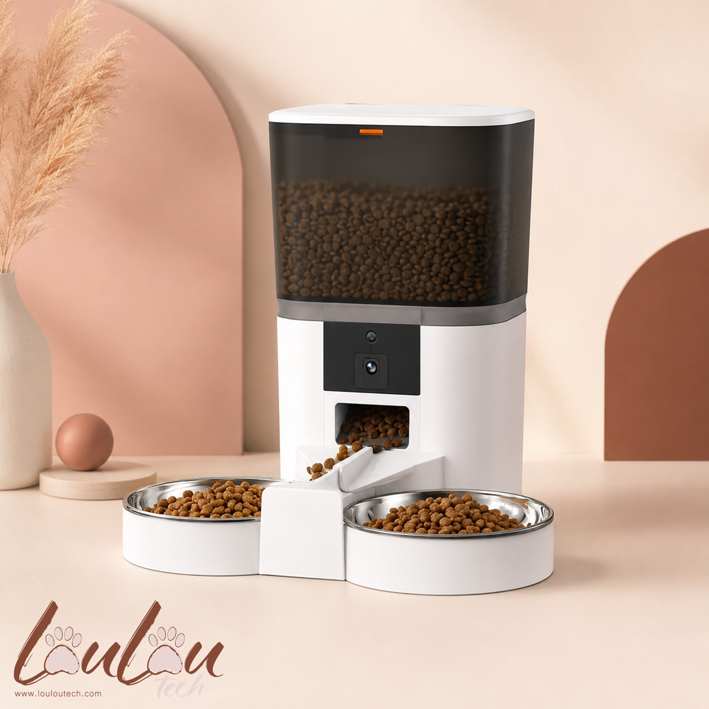 Distributeur automatique 4 L avec caméra et gamelle en inox