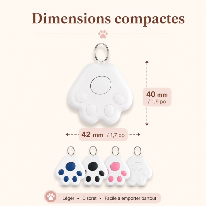 Mini traceur GPS intelligent, fonction anti-perte et rappel pour iOS/Android.