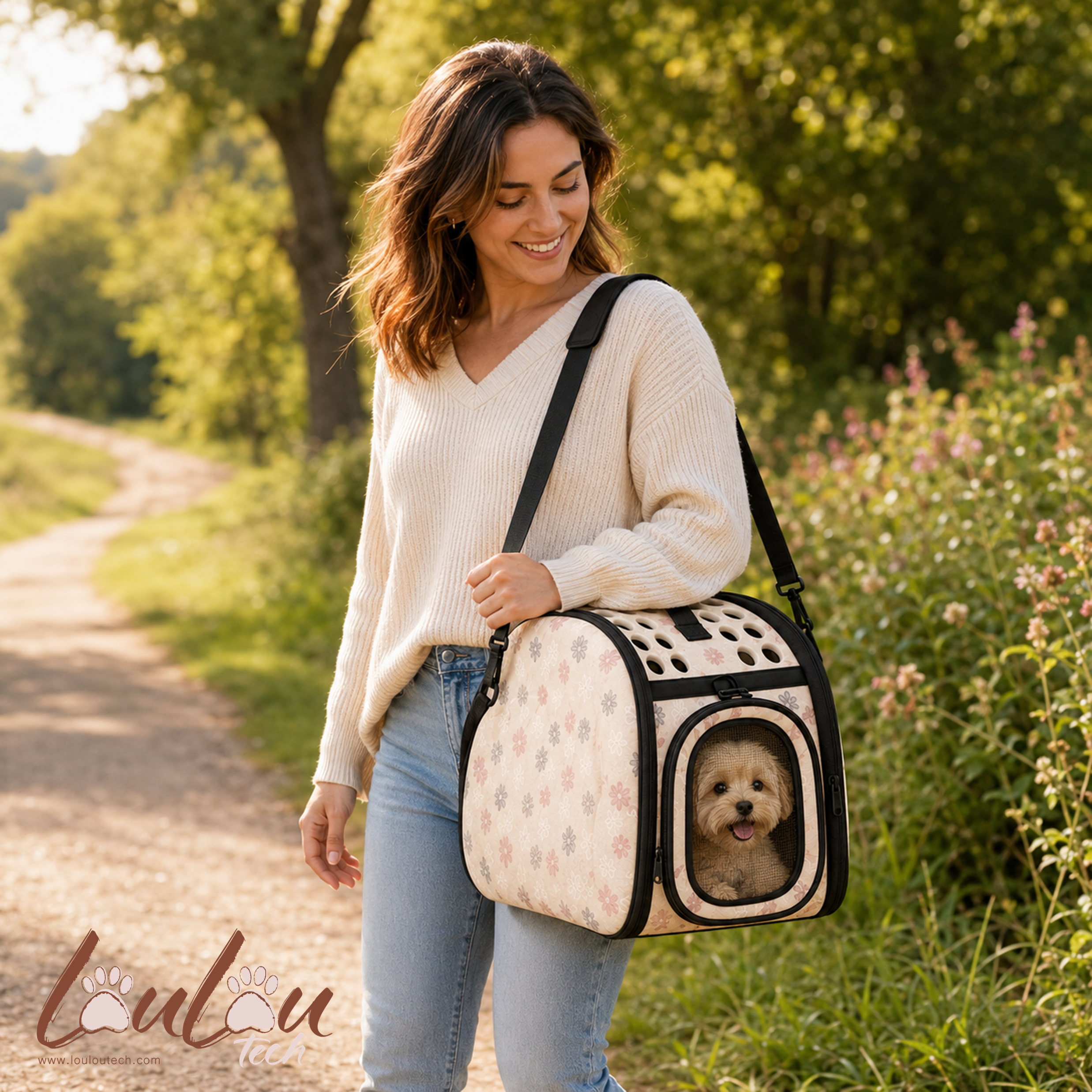 Sac de Transport Respirant en Bandoulière XLeiPet